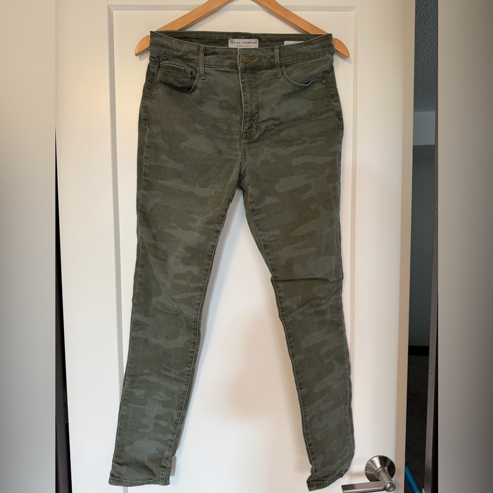 Olive Camouflage Skinny Jeans